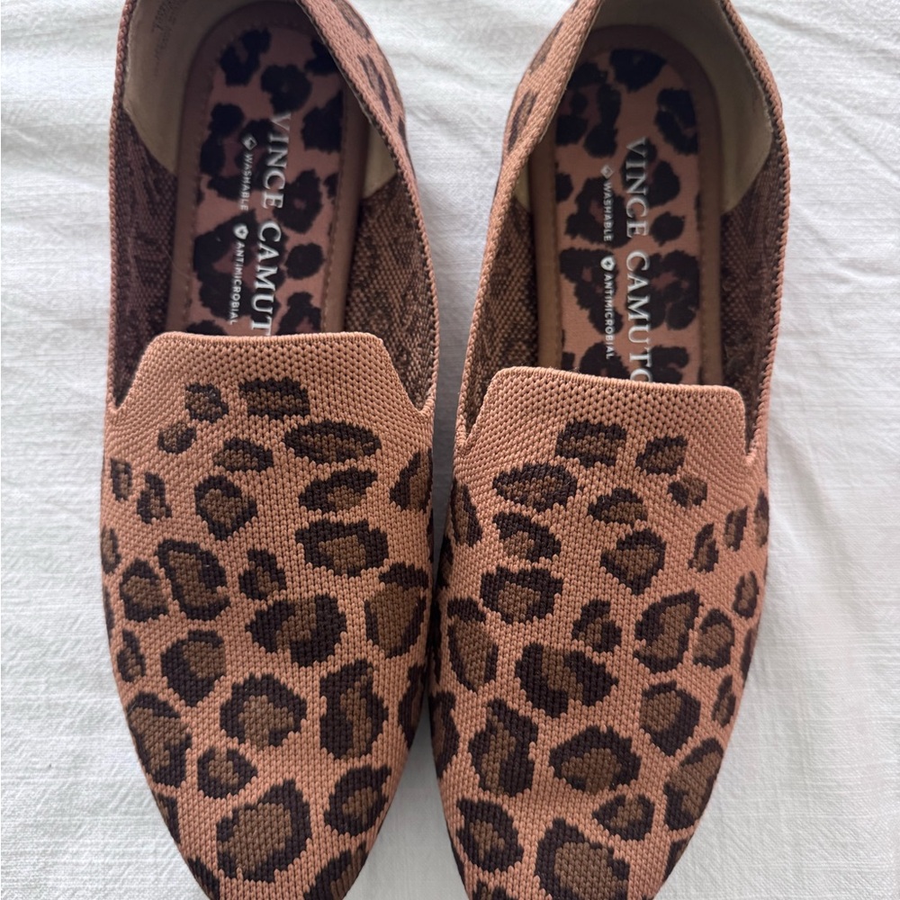 Vince Camuto Cheetah Print Pointed Flats